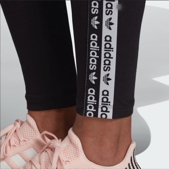 Adidas EC0750 Women originals Tape tights logo long pants black